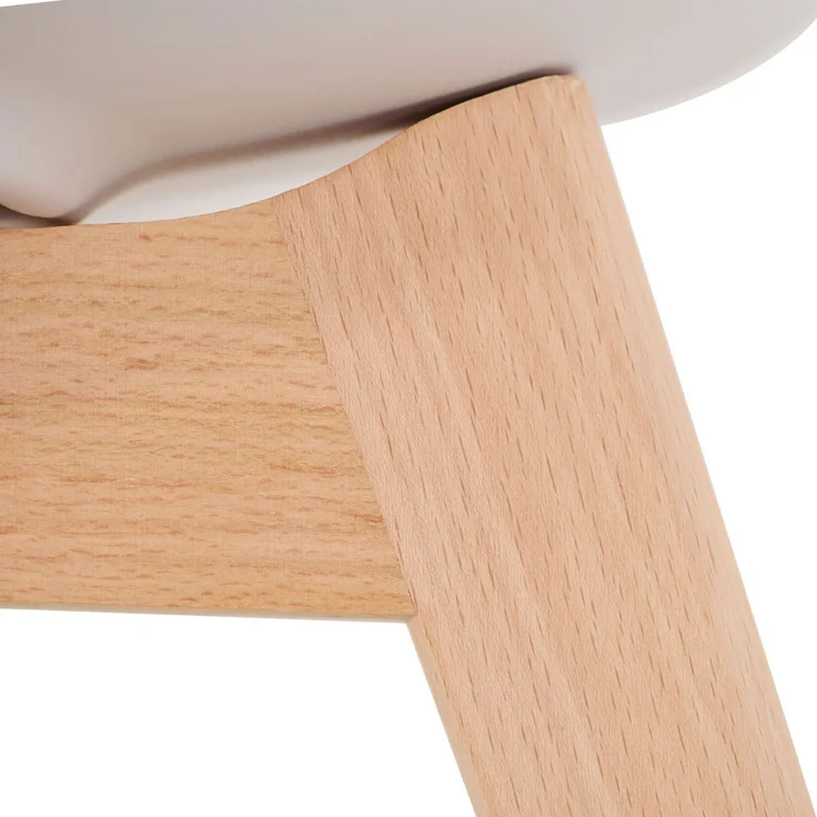 Küchenstuhl Weiß Set 2 Stühle Esszimmer Holz modern Kunststoff Esszimmerstühle Schalenstuhl Holzstühle – Bild 10