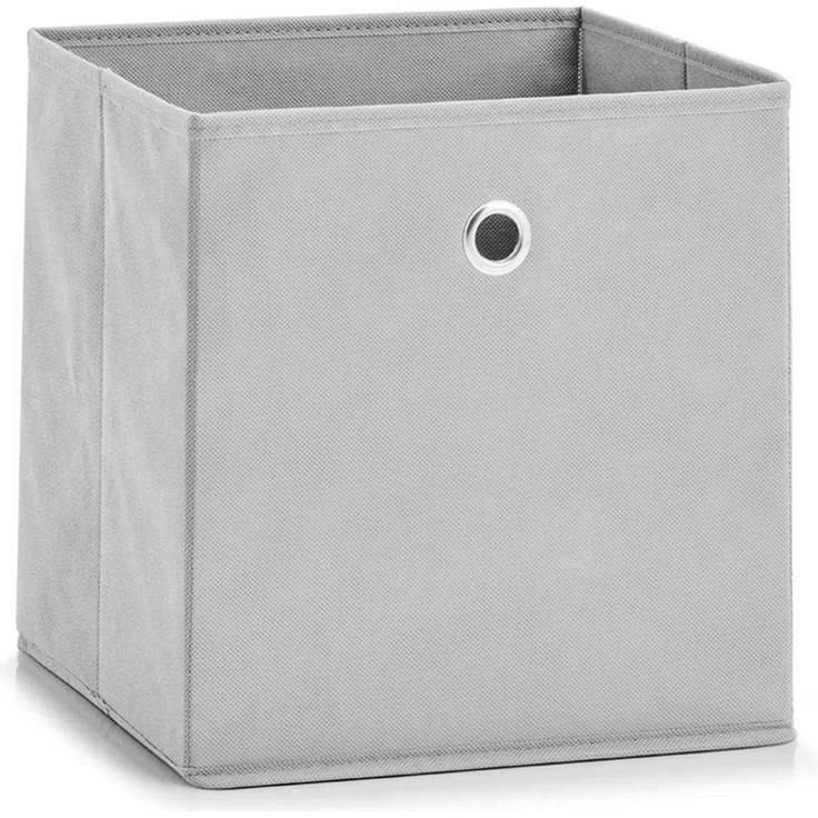 Aufbewahrungsbox mit Griffloch, Vlies - Hellgrau – Bild 1