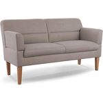 CAVADORE 2,5-Sitzer Küchensofa Kira / Sitzbank für Küche, Esszimmer oder Wohnküche inkl. Armteilverstellung / Leichte Fleckenentfernung dank Soft Clean / 168 x 94 x 81 / Flachgewebe: Hellgrau