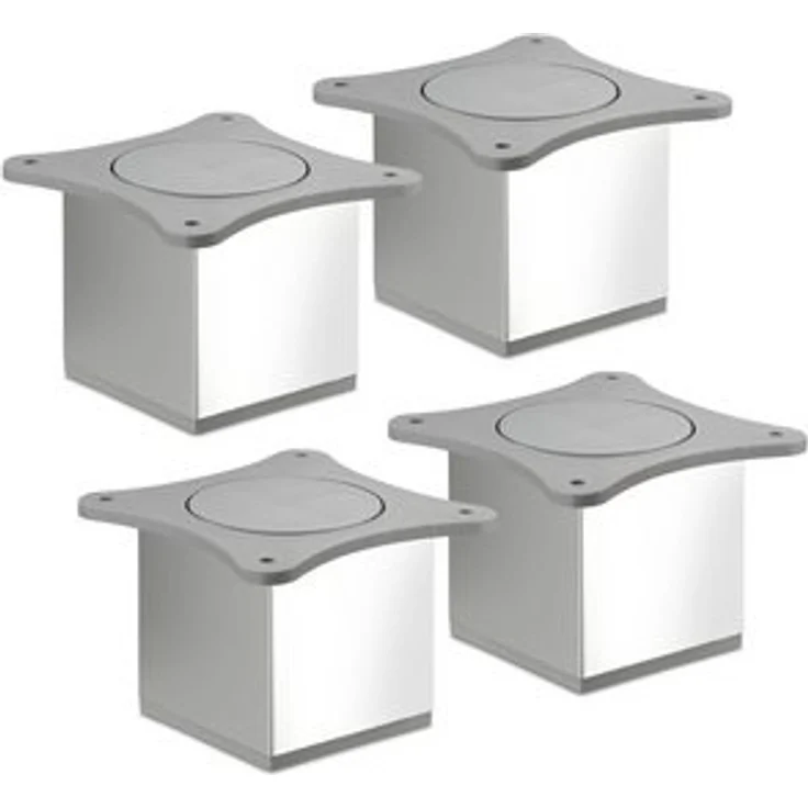 SO-TECH® Möbelfuß QUEBEC II Chrom poliert, Möbelbeine aus Aluminium, (4-St), Höhe 70 mm, 65 x 65 mm, passend für feststehende Möbel – Bild 6
