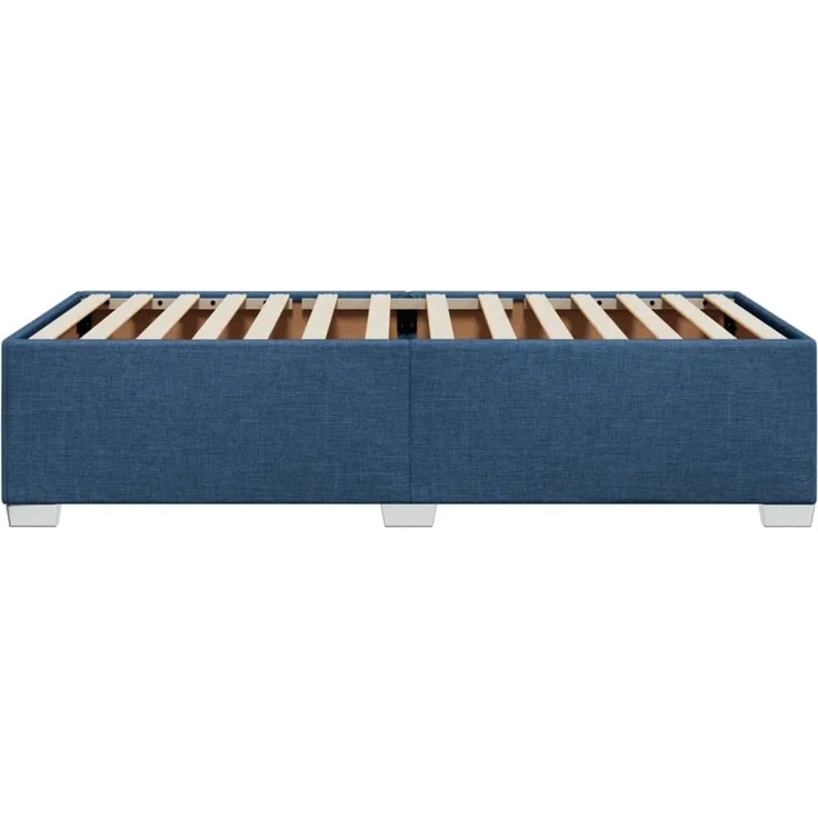 vidaXL Bettgestell ohne Matratze Blau 90x200 cm Stoff 3284449 – Bild 4