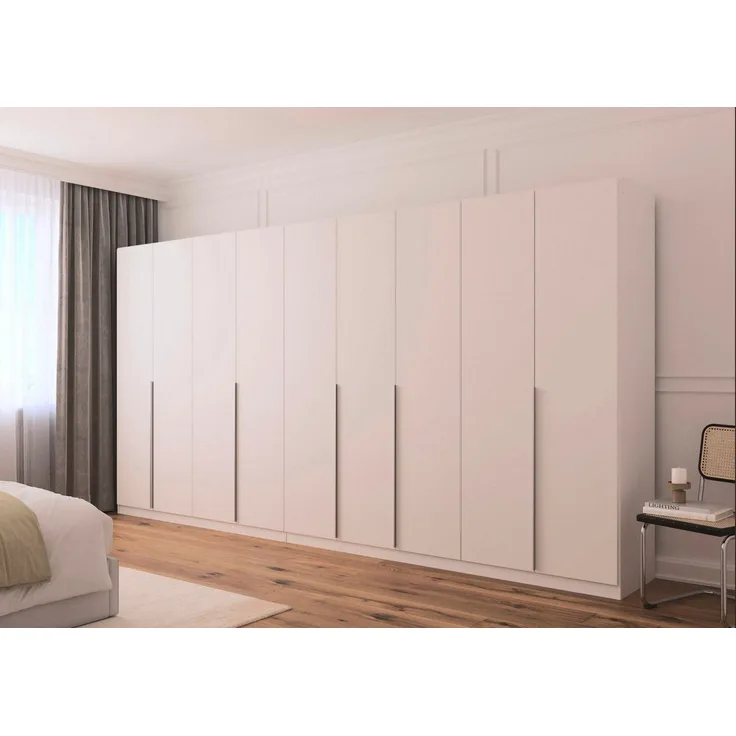 OTTO home Drehtürenschrank Kleiderschrank Schrank Garderobe AGORDO TOPSELLER Schlafzimmer (in zwei Griff-Farben, Breiten 91-405 cm, Dekor- oder Hochglanzfront) durchdachte Innenausstattung, in 8 Breiten und 2 Höhen MADE IN GERMANY
