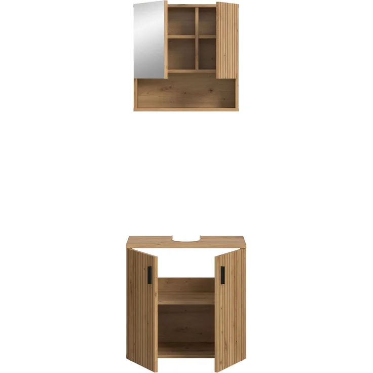 Badkombination B/H/T: 60x180x30 cm in Artisan Oak Nachbildung und -- – Bild 3