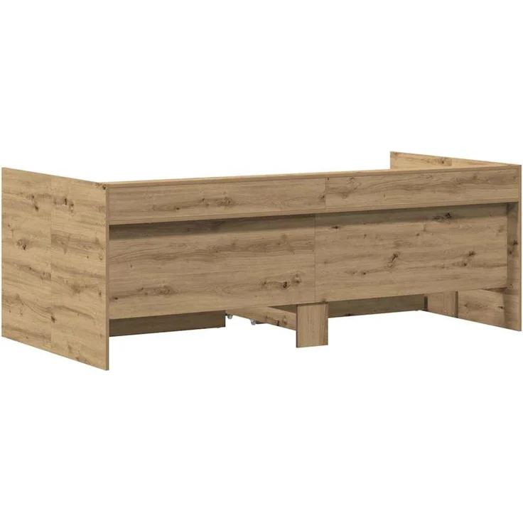 vidaXL Tagesbett mit Regal Artisan-Eiche 90 x 200 cm Holzwerkstoff 3334000 – Bild 6