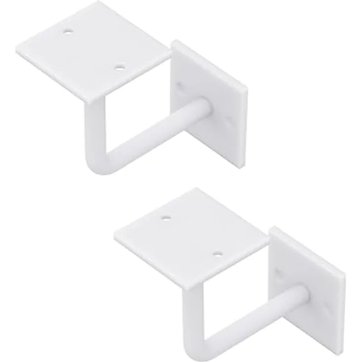 Alberts Regalträger, Metall, Weiß, 10x5x10 cm, für Wandregale im Wohnzimmer