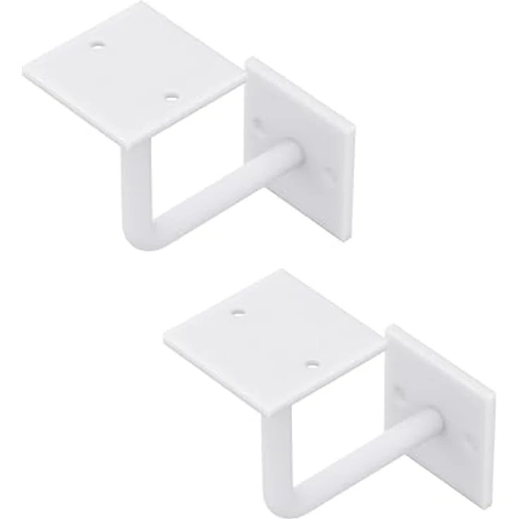 Alberts Regalträger, Metall, Weiß, 10x5x10 cm, für Wandregale im Wohnzimmer – Bild 1
