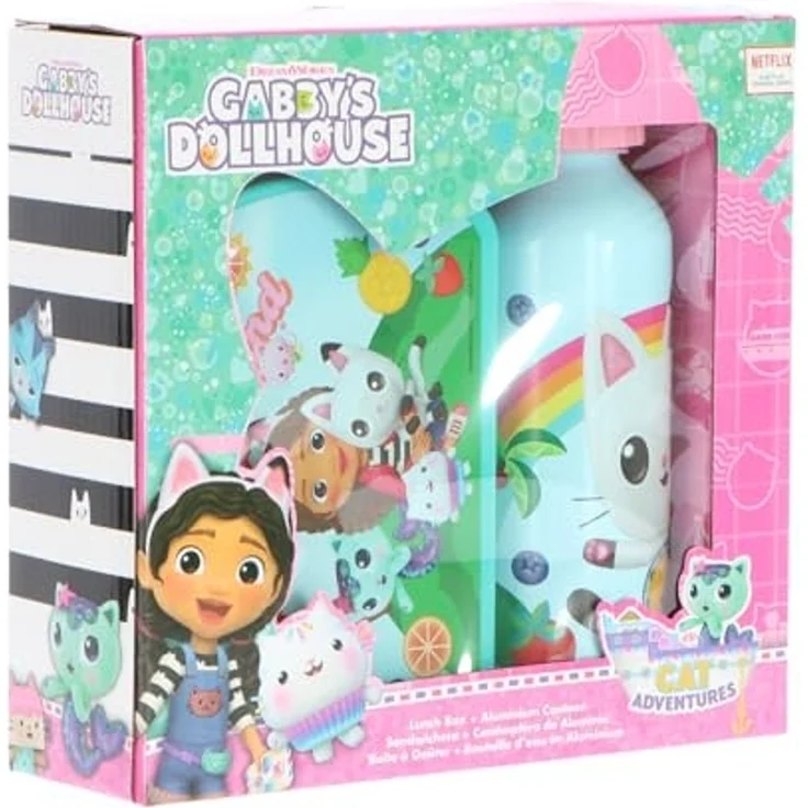 Gabby's Dollhouse Lunchbox Set – Brotdose und Trinkflasche für Kinder – Bild 3