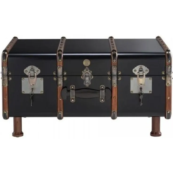 Authentic Models Couchtisch Beistelltisch Stateroom Trunk Table Schwarz MF040B