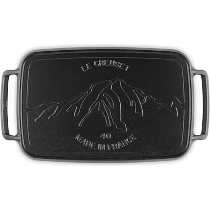 Le Creuset Grillplatte rechteckig BBQ Outdoor aus Gusseisen 40 cm – Bild 3