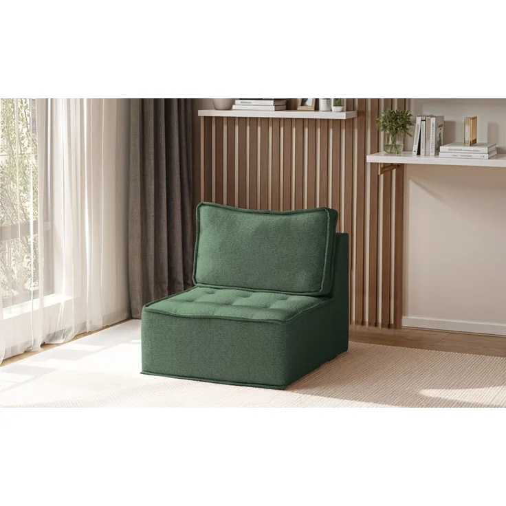 Sessel Designersessel SANDE XS Stoff Raven Flaschengrün – Bild 1