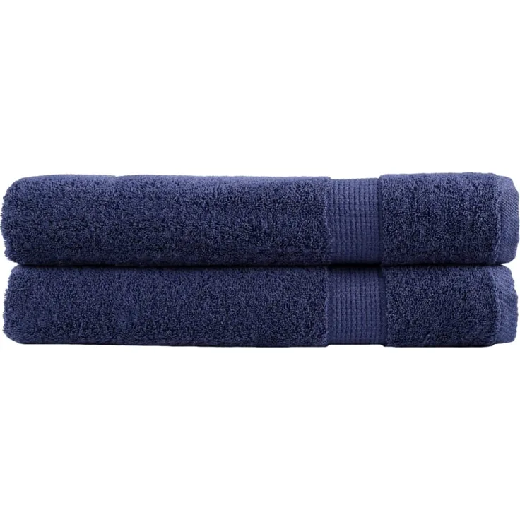 vidaXL Premium Saunatücher SOLUND 2 Stk. Marineblau 80x200 cm 600 g/m² 137266