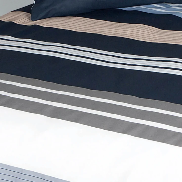 Janine 'J.D.' Bettwäsche, Baumwolle blau / braun / silber / sand, 1 St. x 135 cm x 200 cm, 1 St. x 80 cm x 80 cm – Bild 6