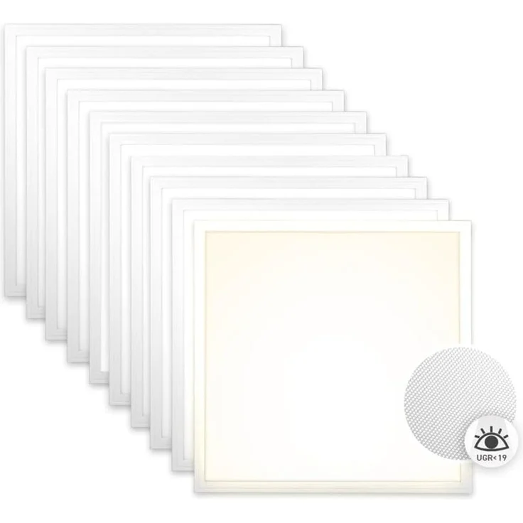 10x LED Panel 62x62 Neutralweiß 4000K 36W UGR<19 blendarm Slim Alu PLs3.0 – Bild 1
