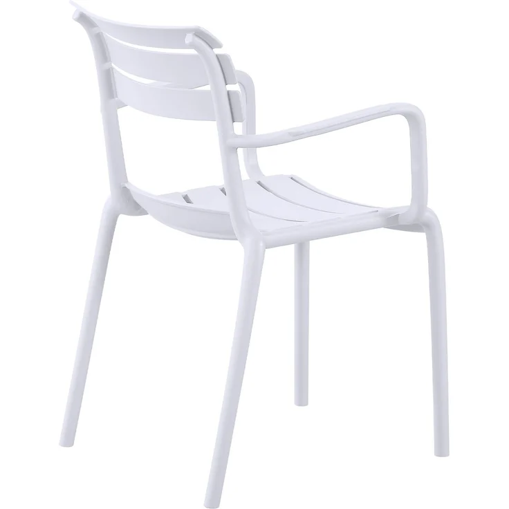 CLP Gartenstuhl Joliya stapelbar mit Armlehnen wetterfest UV-beständig bis 150 kg,weiß – Bild 6