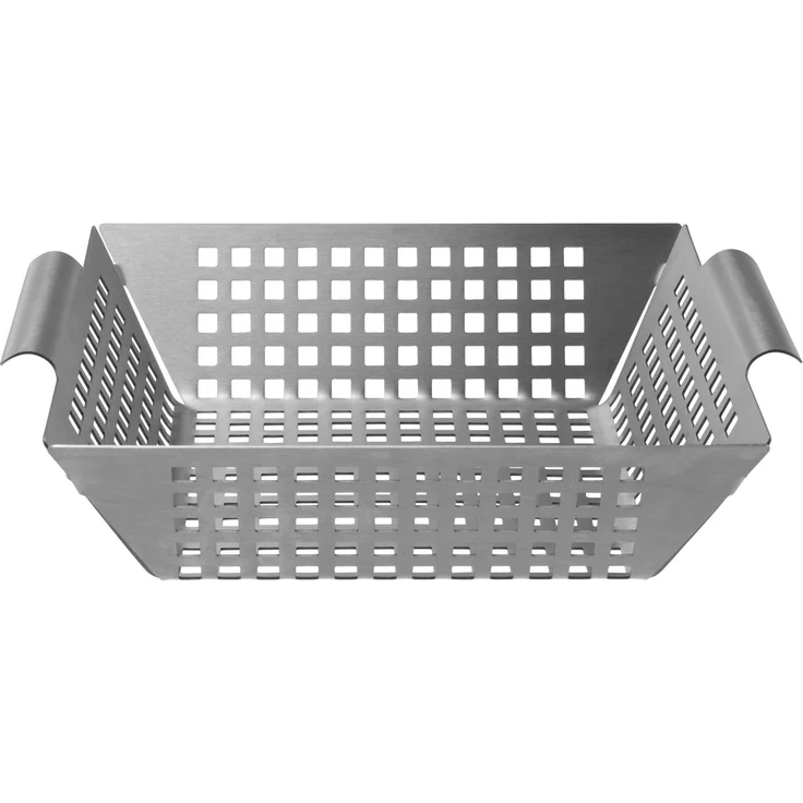 Grillkorb 25 x 21 x 6,5 cm Edelstahl Grillpfanne Grillplatte – Bild 3