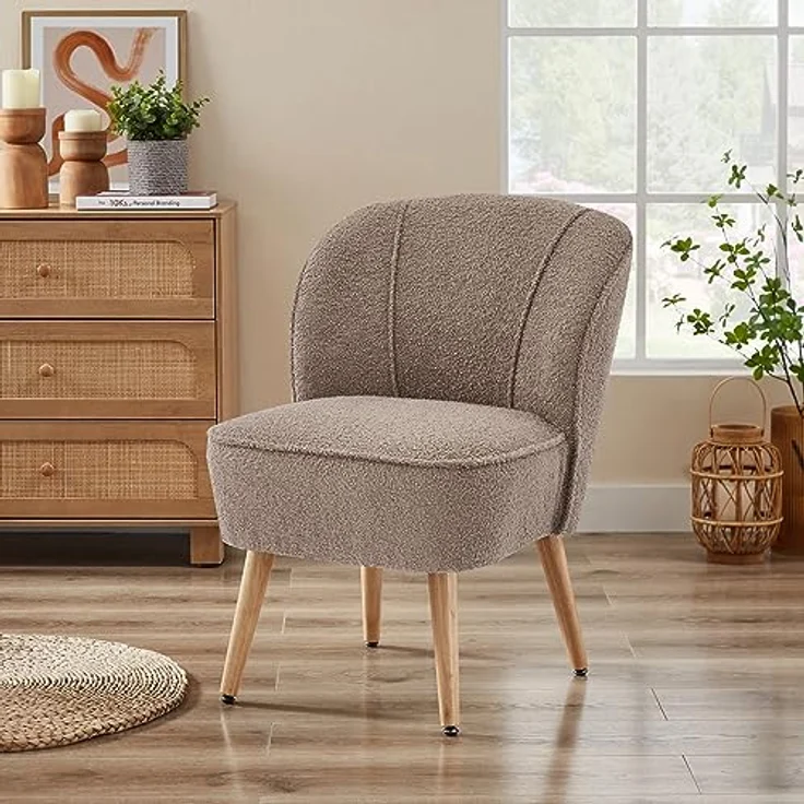 BAÏTA Tivoli Sessel aus Frottee, Stoff, Taupe, 54 x 66 x 75,5 cm – Bild 3