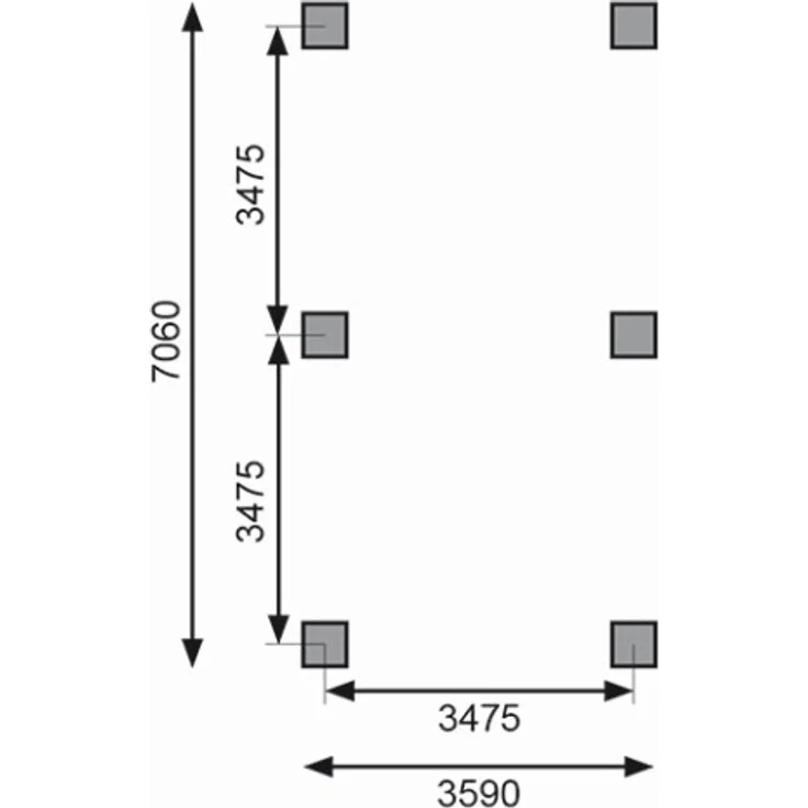 Pavillon-Set Holm 2 mit Rechteckschindeln schwarz, 359x707 cm CLASSIC kdi, Karibu – Bild 4