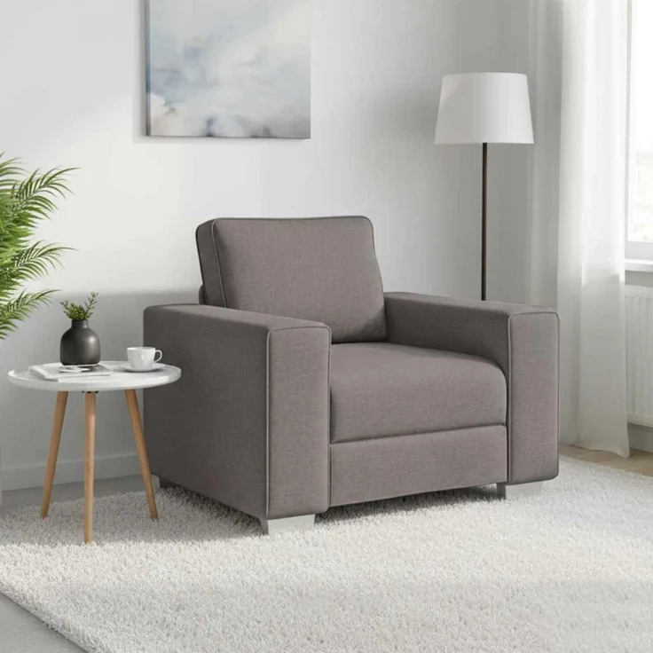 vidaXL Sofa-Sessel Taupe 100 cm Stoff 4105213 – Bild 1