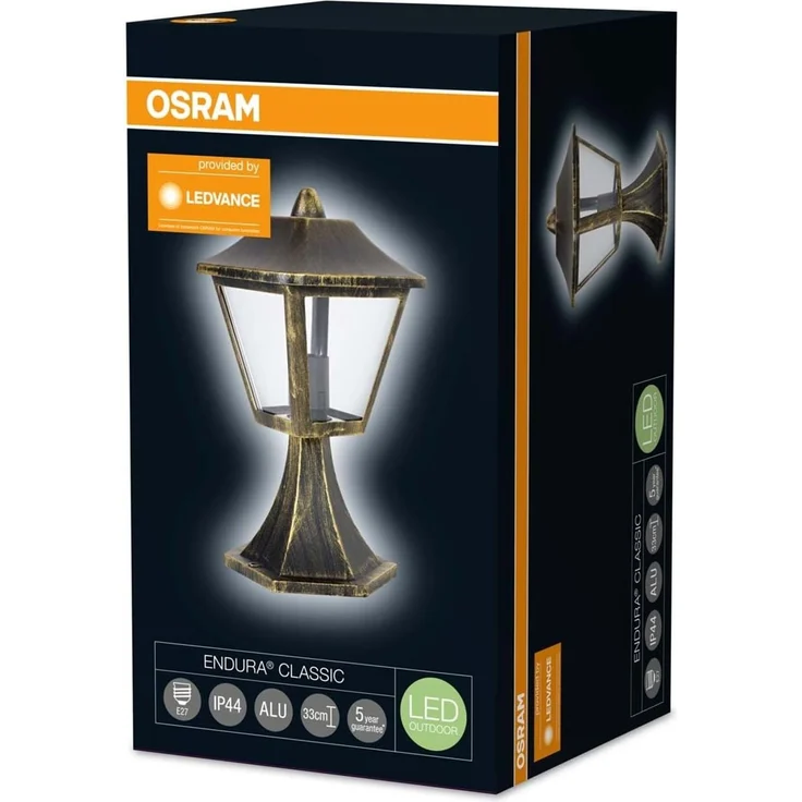 Osram LED Endura Classic Trad Gartenpylone Leuchte, fuer Aussenanwendungen, Sockel E27, Hoehe: 33 cm – Bild 4