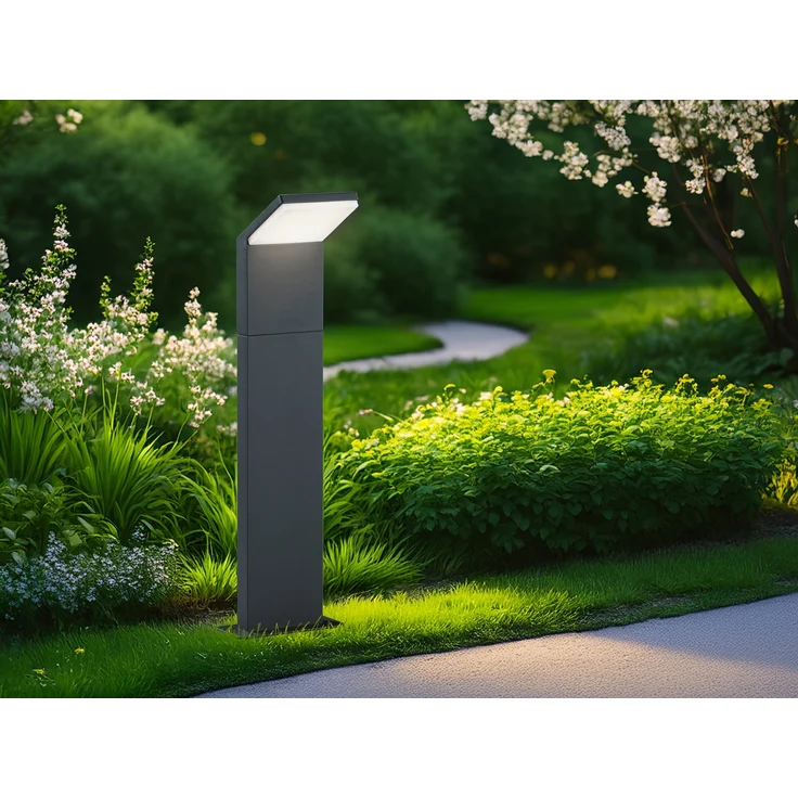 Trio Leuchten LED Außenleuchte Pearl 521160142, Druckguss Aluminium anthrazit, 1x9 Watt, 12.5 x 14 x 50 cm – Bild 1