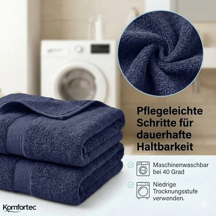 Komfortec Gästehandtücher Set aus 100% Baumwolle, (12-St) – Bild 4