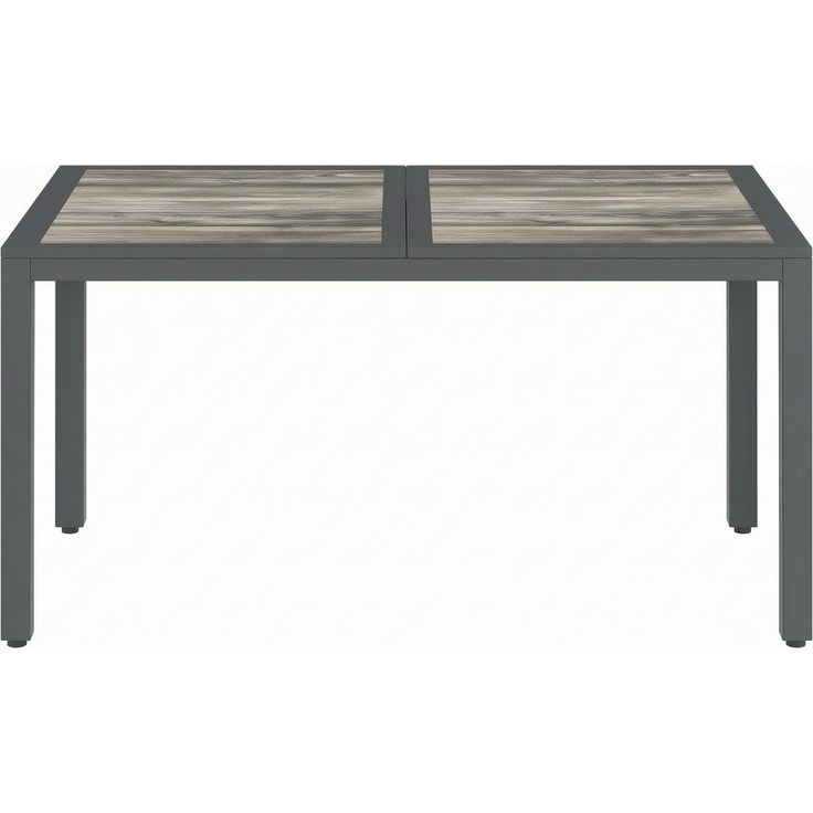 Moderner Gartentisch,Esstisch im Freien,Kaffeetisch(nur mit Esstisch)--Dunkelgrau--140x80x72cm--YOUDENOVA – Bild 3