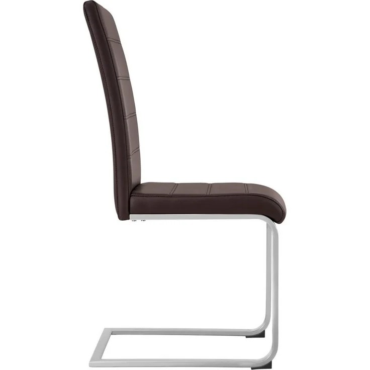 tectake Esszimmerstuhl Set Schwingstuhl (4er Set, 4 St), gepolstert mit Kunstlederbezug – Bild 2