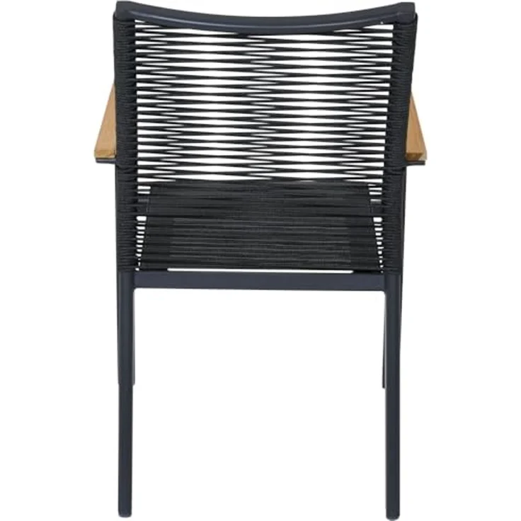 Siena Garden Bologna Stapelsessel - Teak FSC/Aluminiumgestell & Rope, schwarz (T88491) – Bild 5