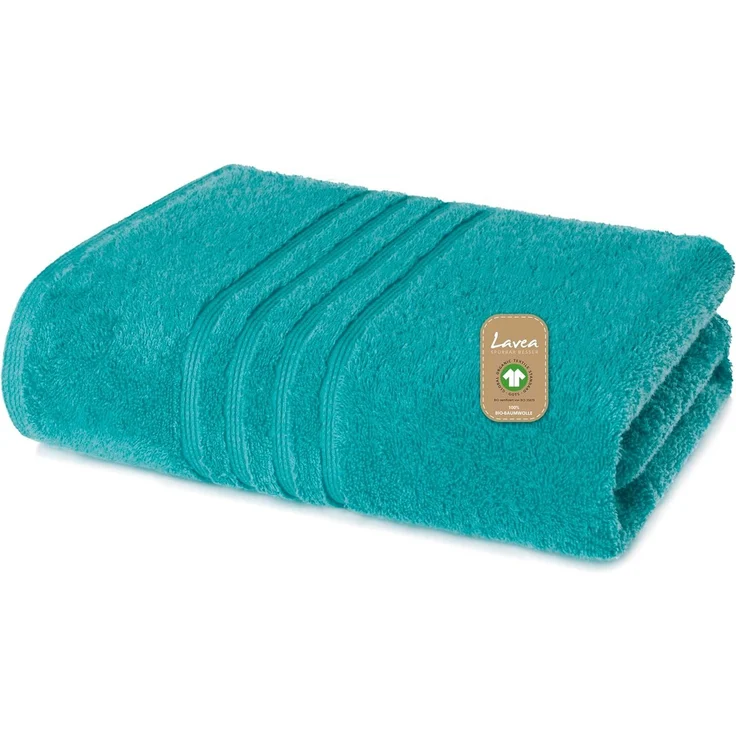 Lavea Badetuch Bali Duschtuch 100x150 cm Duschtuch 70x140 cm, Weiches Bio-Baumwollfrottee (1-St), Handtuch, GOTS-zertifiziert, extra saugstark mit 500g/m² – Bild 1