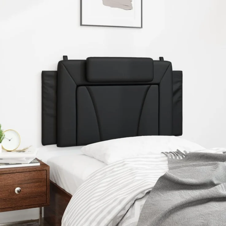 vidaXL Kopfteil-Kissen Schwarz 100 cm Kunstleder 374774 – Bild 7