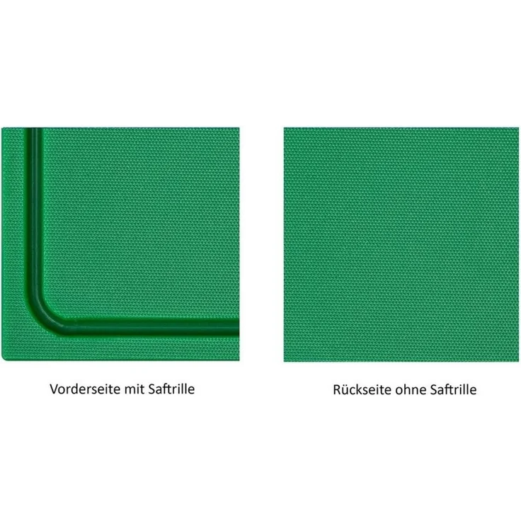 MUVELL Schneidebrett Kunststoff, Grün, 60x40x2 cm, mit Saftrille, EXTRA dick, Kunststoff, (Stück, 1-St, Schneidebrett), messerschonend,Saftrille,Extra Dick – Bild 4
