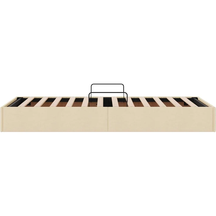 vidaXL Ottoman Bettgestell mit Speicher Creme 90 x 190 cm Stoff 3442794 – Bild 8