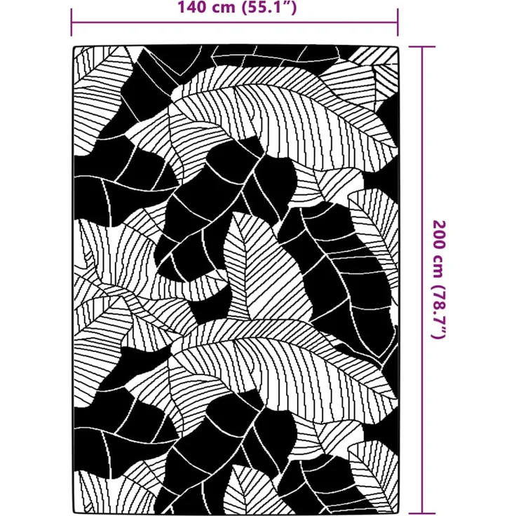 vidaXL Outdoor-Teppich ARAKIL Grün 140x200 cm PP 368586 – Bild 5
