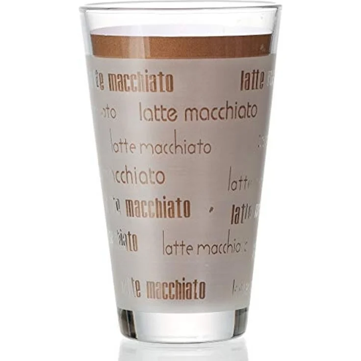 Ritzenhoff & Breker Latte-Macchiato-Glas Chicco, Glas, Schrift-Dekor, 4-teilig – Bild 3