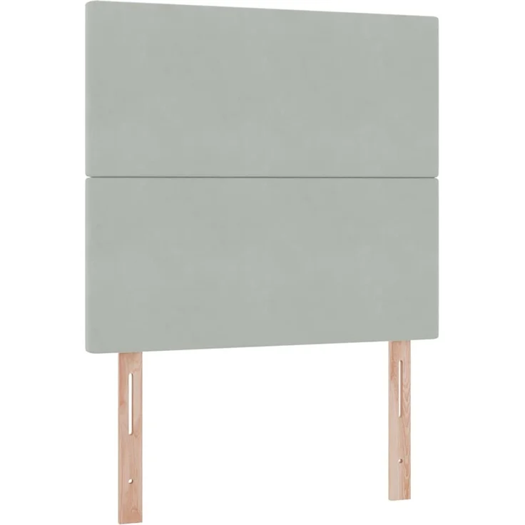vidaXL Aufbewahrungsbett mit Matratze Hellgrau 90 x 190 cm Samt 3371937 – Bild 9