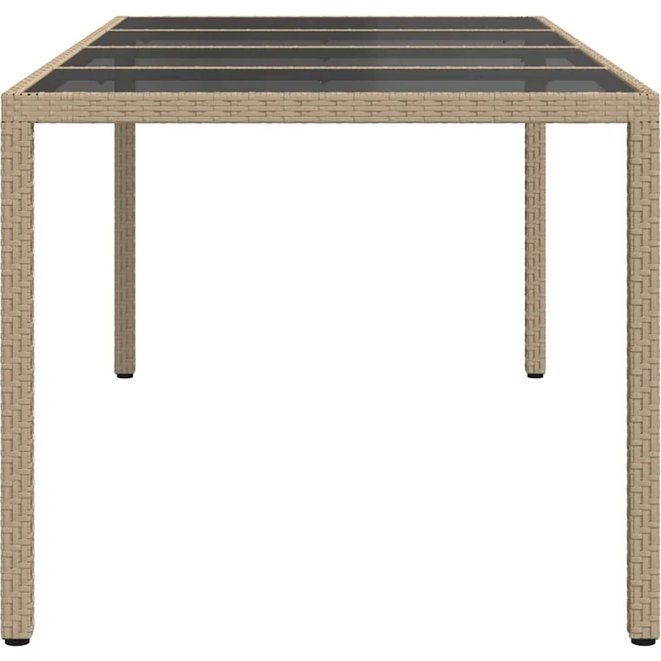 vidaXL Gartentisch Beige 190 x 90 x 75 cm Poly-Rattan 362550 – Bild 4