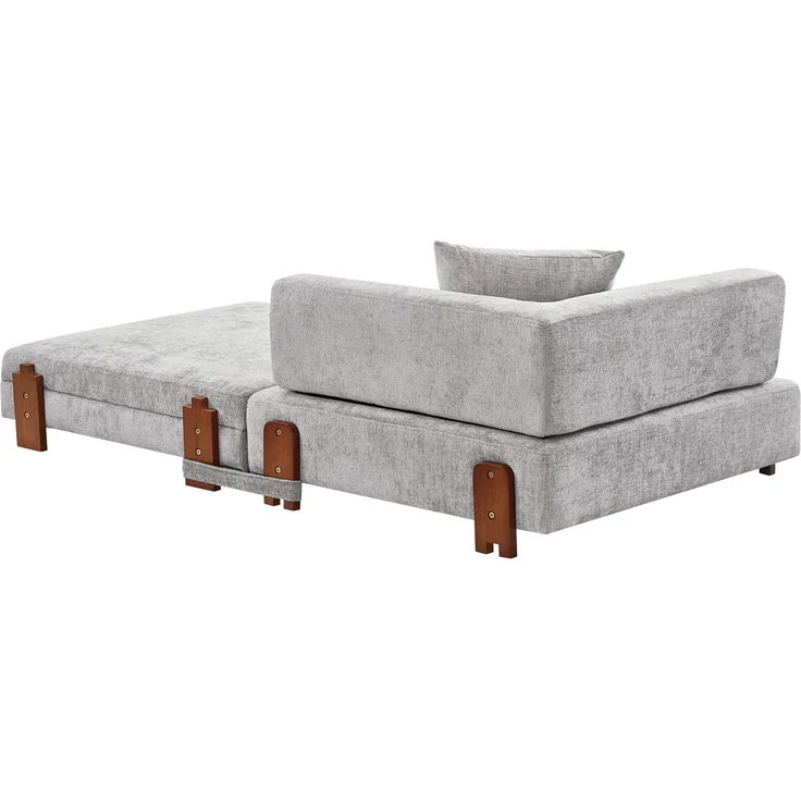 ZUBALIYA Sofa mit LED - Beleuchtung, mit USB - Anschluss, für Wohnzimmer und Apartments, mit stabilem Untergestell – Bild 11