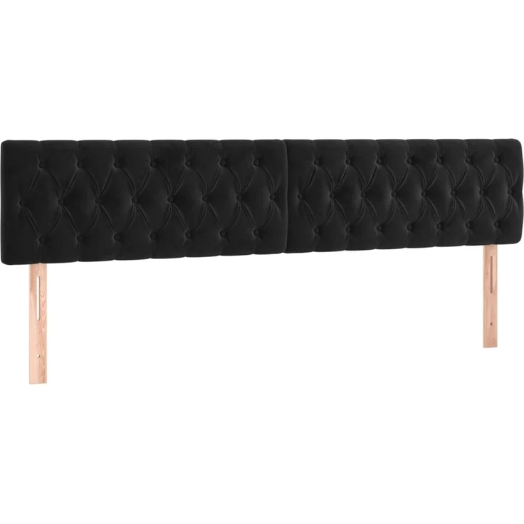 vidaXL Kopfteile 2 Stk. Schwarz 90x7x78/88 cm Samt 346378 – Bild 2