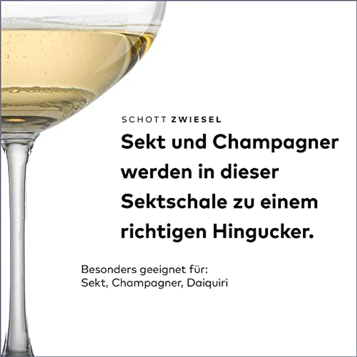 SCHOTT ZWIESEL Sektschale Bar Special (4er-Set), elegante Champagnerschalen, spülmaschinenfeste Tritan-Kristallgläser, Made in Germany (Art.-Nr. 123620), Klar, Kristall – Bild 3