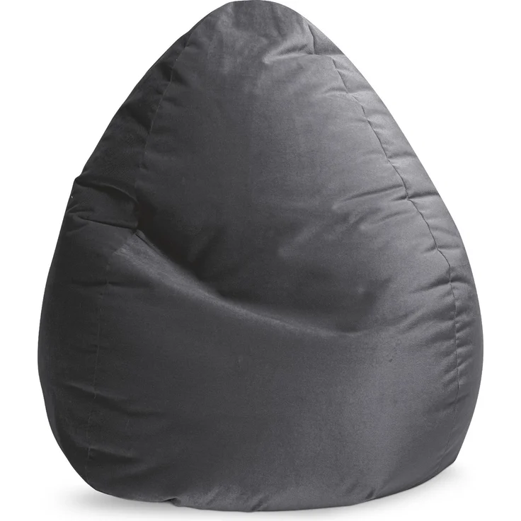 Sitzsack Marla 80x130cm Anthrazit Samt – Bild 1
