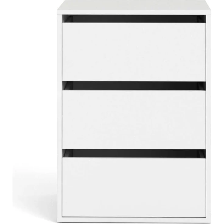 Dmora - Nachttisch Jeanne, Niedrige Kommode, Tisch, Multifunktionaler Nachttisch, 51x40 h70 cm, Wei? – Bild 8