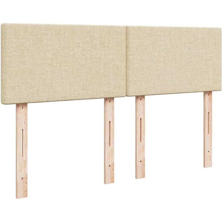 vidaXL Boxspringbett mit Matratze Creme 140x190 cm Stoff 3289749 – Bild 12