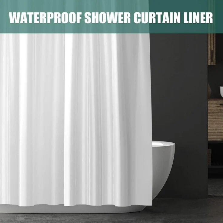 Duschvorhang Anti-schimmel Wasserdicht PEVA 180x180 cm mit 12 – Bild 5