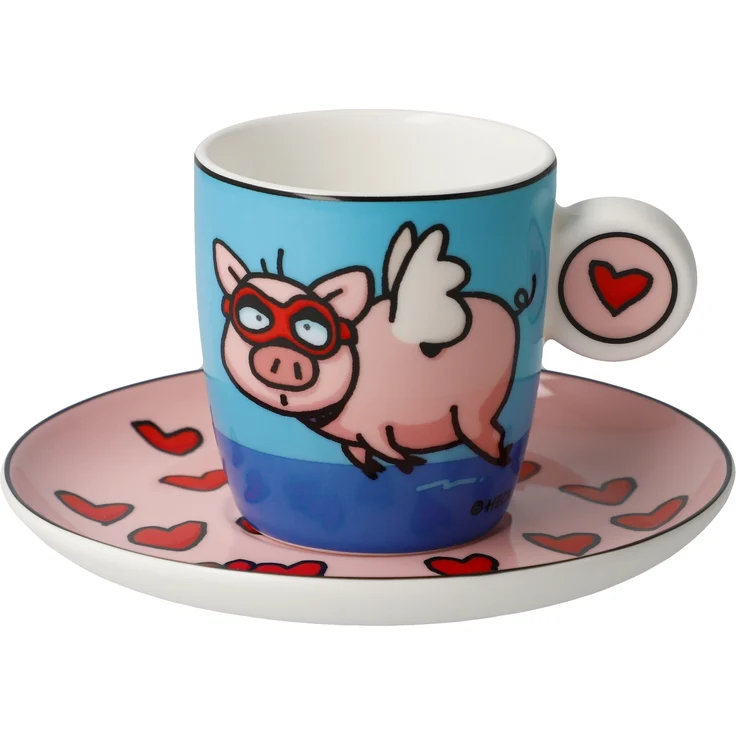 Goebel / Ed Eck- When Pigs Fly,Espressotasse,12,0cm x 12,0cm x 7,0cm / Fine Bone China / 12,0cm x 12,0cm x 7,0cm – Bild 1