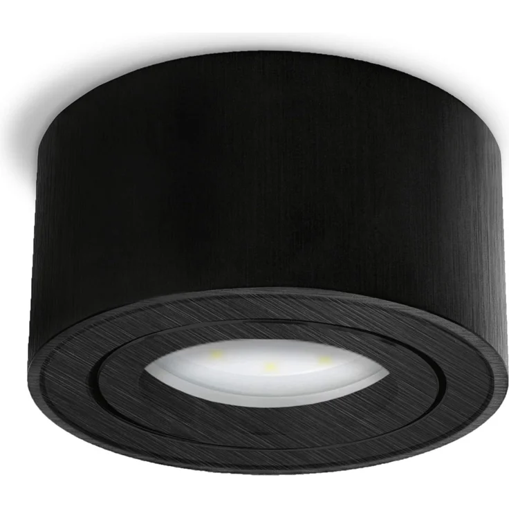 SSC-LUXon LED Aufbaustrahler CELI-1B LED Aufbauspot schwarz 6W dimmbar warm/neutral/tageslicht, Warmweiß bis Tageslicht – Bild 3