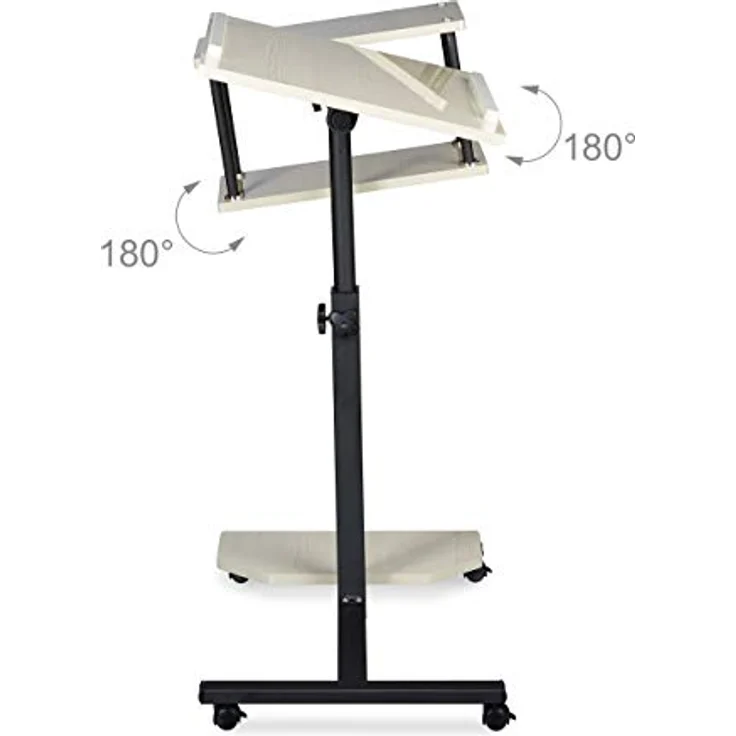 Laptoptisch höhenverstellbar XL, MDF/Stahl, Beige, 77x40 x (70-100) cm – Bild 8
