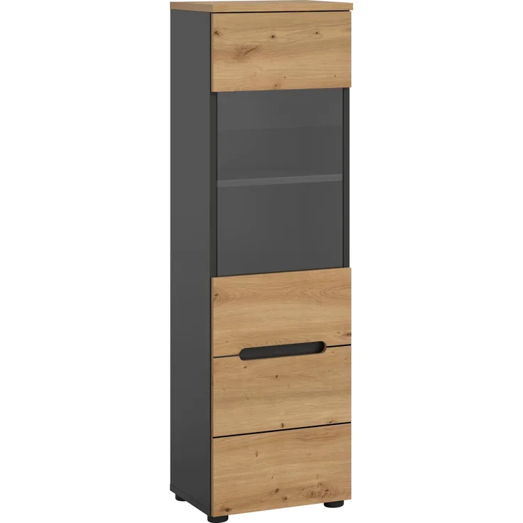 Vitrine (B/H/T: 36x125x33 cm) in Artisan Nachbildung