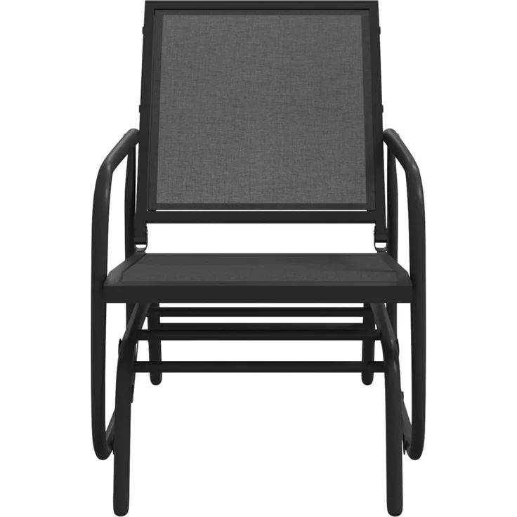 vidaXL Garten-Schaukelstuhl Schwarz 61x76x87 cm Textilene & Stahl 362710 – Bild 3