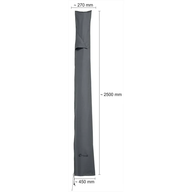 Schutzhülle für Schirme bis 400 cm Ø ,300 x 300 cm, mit Reißverschluss und Stab – Bild 3