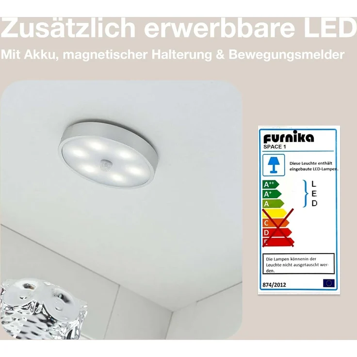 K-Mbel Glas Vitrinenschrank 2-trig (176x67x33cm) - Made in Germany - Standvitrine Silber / Alu mit 4 hhenverstellbaren Glasbden, Spiegel, Schloss & LED - Glasvitrine Stehend - Sammler – Bild 9